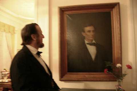 Mr. Lincoln in the looking glass.